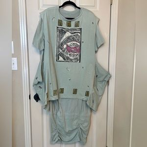 BLUE FISH Vintage 90s 2 Piece T-Shirt Dress Size M